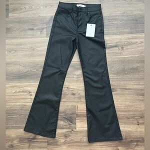Black coated Flared Pants 27 NWT HIDDEN JEANS LOS ANGELES
